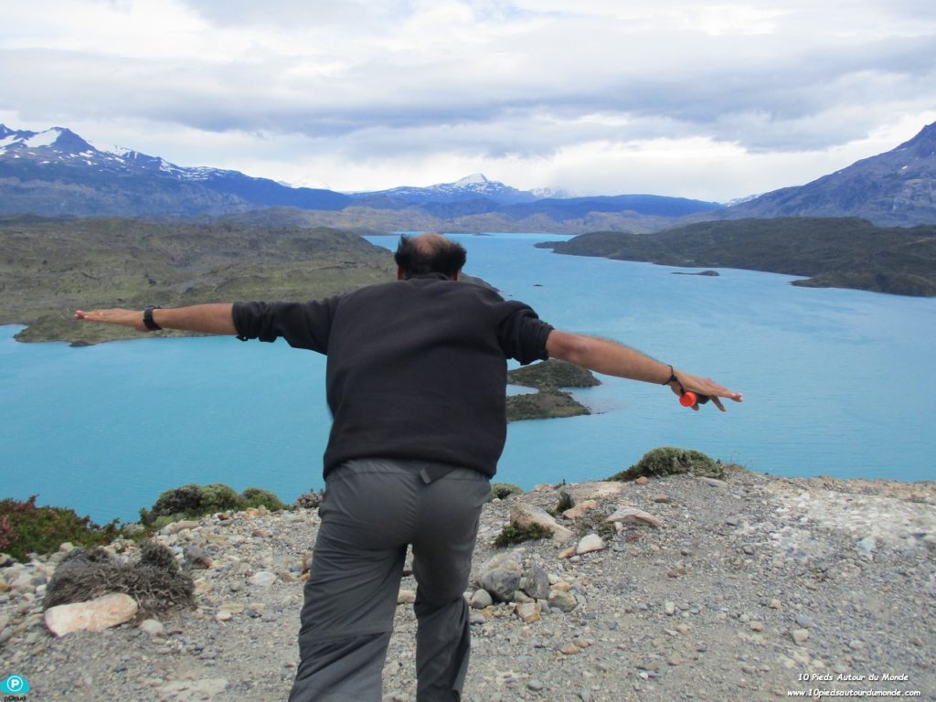 Parc Torres del Paine - Mirador Condor, vue sur lac Pehoé