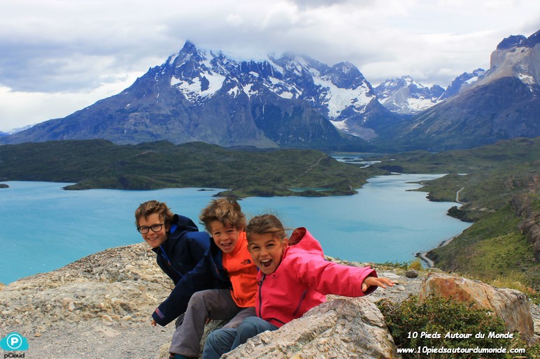Parc Torres del Paine - Mirador Condor, vue sur lac Pehoé